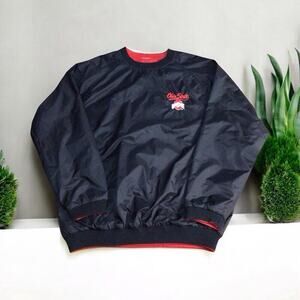 Ohio State Buckeyes Pullover Jacket XL Red Black Reversible Windbreaker Pro Edge